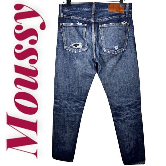 MOUSSY ISKO VINTAGE Busted Knee Buttonfly Mid-Rise Skinny Leg Jeans, Size 25 - Picture 5 of 12